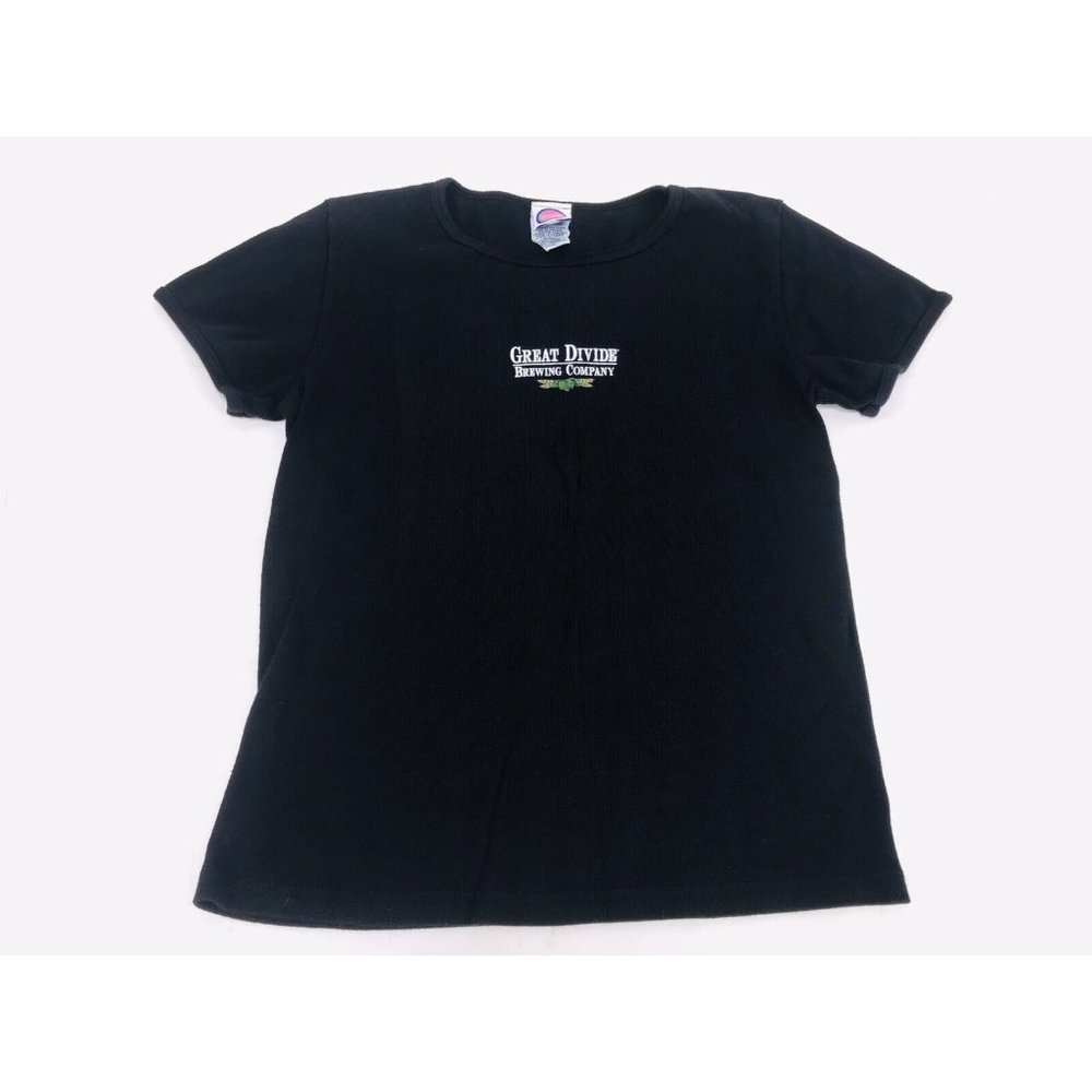 Great Divide Brewing Company Womens Black Baby Doll T-shirt Large